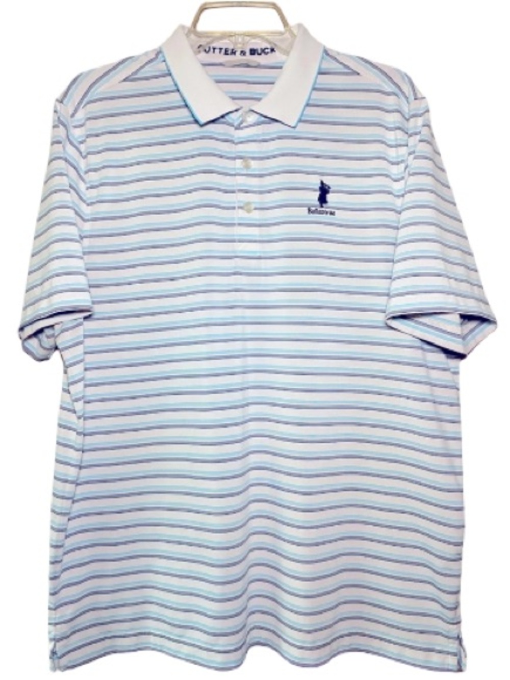 Cutter & Buck Ballantrae Golf Course Striped Polo Golf Shirt Men’s Large